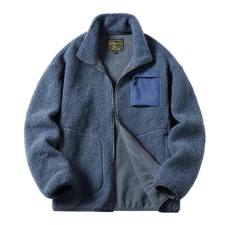 Lune London | Unisex fleece jacket with outdoor style, zip and chest pocket - Ideal for leisure and everyday use