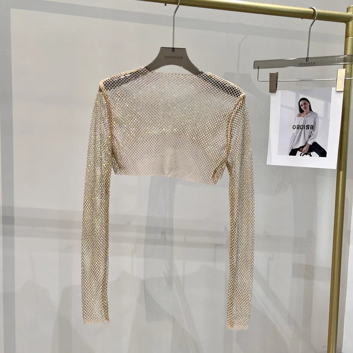 Lune London | Diamond Long Sleeve Net Top