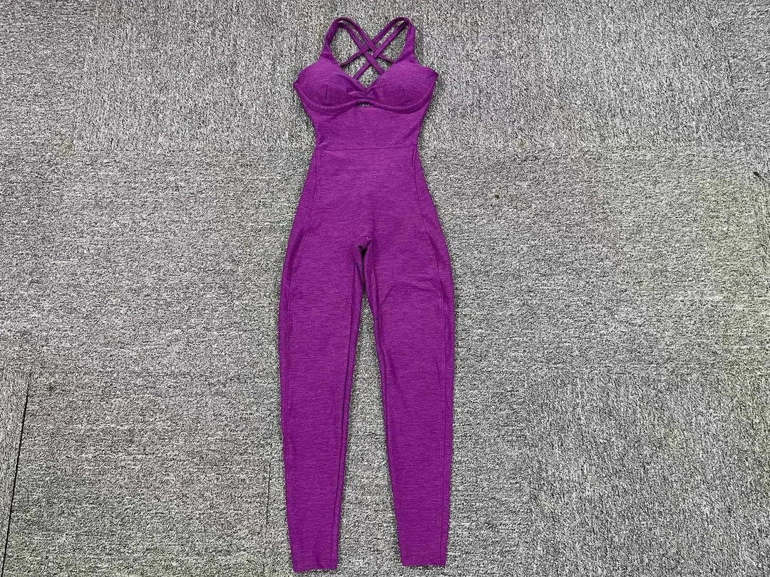 Lune London | Sporty Jumpsuit Women Sportswear Push-Up Gym Set Women Fitness Overall Lycra Sports Outfit for Women Sportswear Yoga Clothing Pink