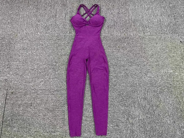 Lune London | Sporty Jumpsuit Women Sportswear Push-Up Gym Set Women Fitness Overall Lycra Sports Outfit for Women Sportswear Yoga Clothing Pink