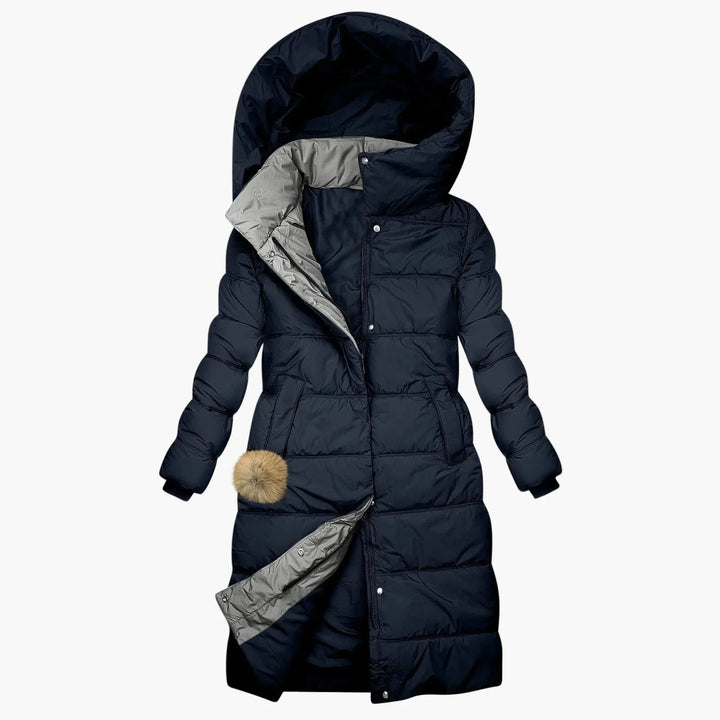Lune London | Quilted winter coat with hood - Long down jacket and windproof for everyday and leisure