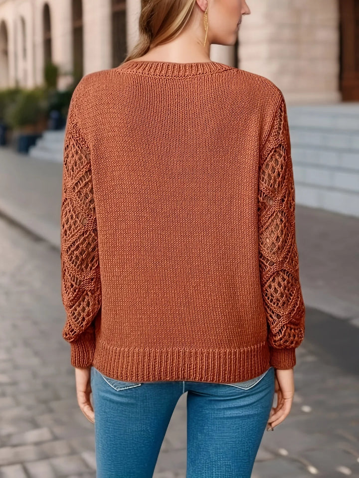 Lune London | Solid V-neck knit sweater