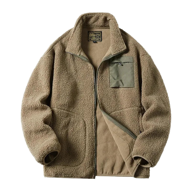 Lune London | Unisex fleece jacket with outdoor style, zip and chest pocket - Ideal for leisure and everyday use