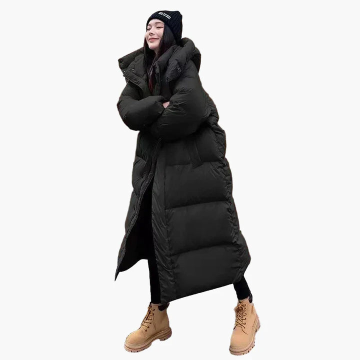 Lune London | Long down winter coat with hood - Casual winter coat for everyday and outdoor activities