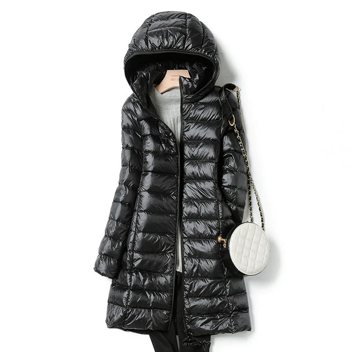 Lune London | Lightweight winter jacket for women with removable hood