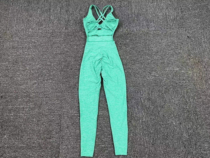 Lune London | Sporty Jumpsuit Women Sportswear Push-Up Gym Set Women Fitness Overall Lycra Sports Outfit for Women Sportswear Yoga Clothing Pink