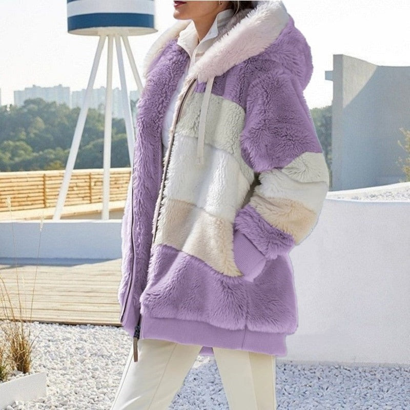 Lune London | Plush jacket with hood Delightfully warm, soft & stylish