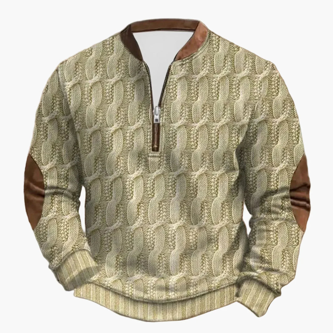 Lune London | Outdoor Leisure Sweater with High Collar and Zip - Elegant Long Sleeve Sweater for Daily Life and Adventure
