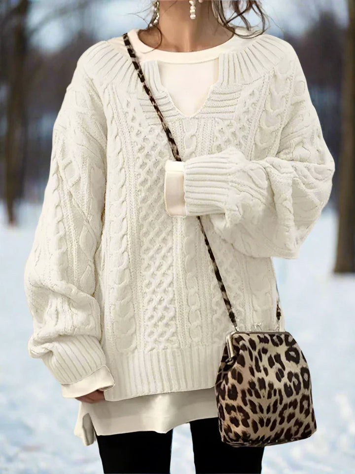 Lune London | Knit Sweater - Oversized Cable Knit - Soft and Warm - Casual Fit
