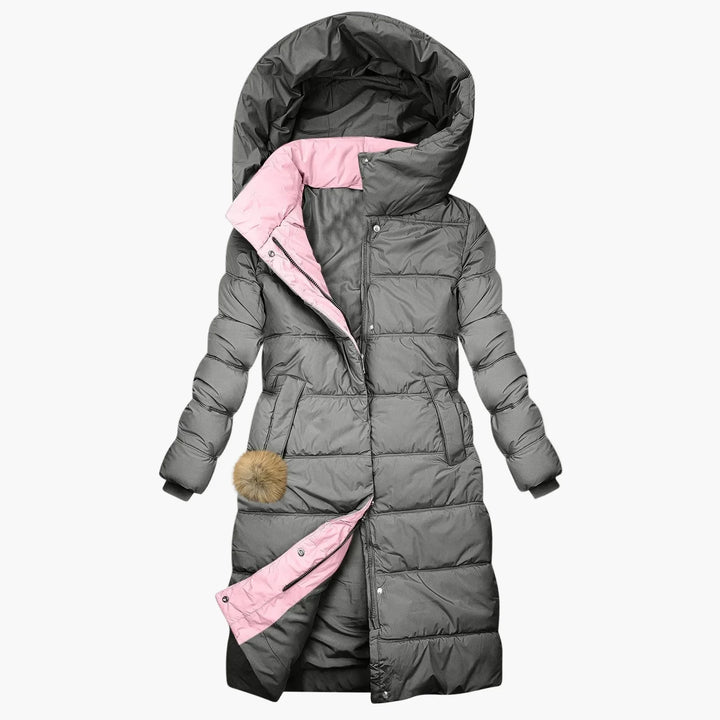 Lune London | Quilted winter coat with hood - Long down jacket and windproof for everyday and leisure