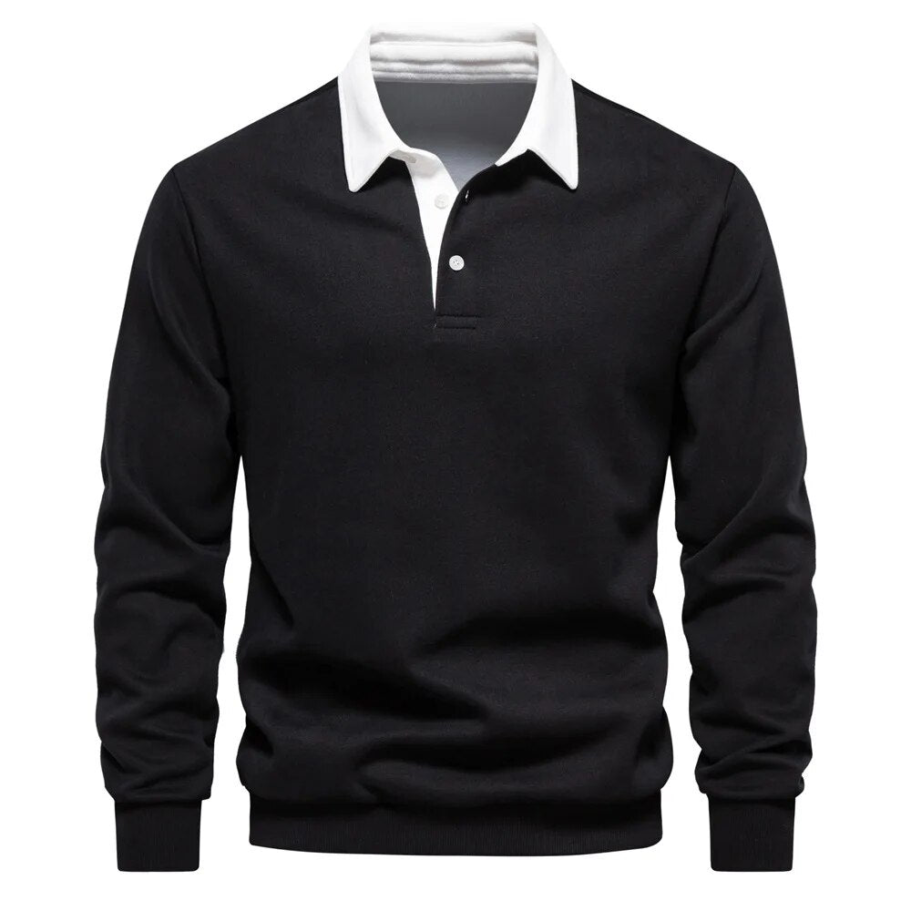 Lune London | Long sleeve polo collar sweatshirt