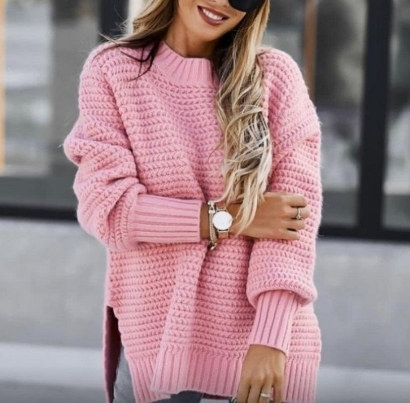Lune London | Knit Sweater - Oversized Fit - Crew Neck - Long Sleeves - Soft and Comfortable