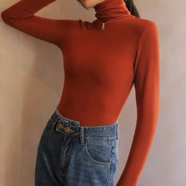 Lune London | Velvet Turtleneck Sweater for Women