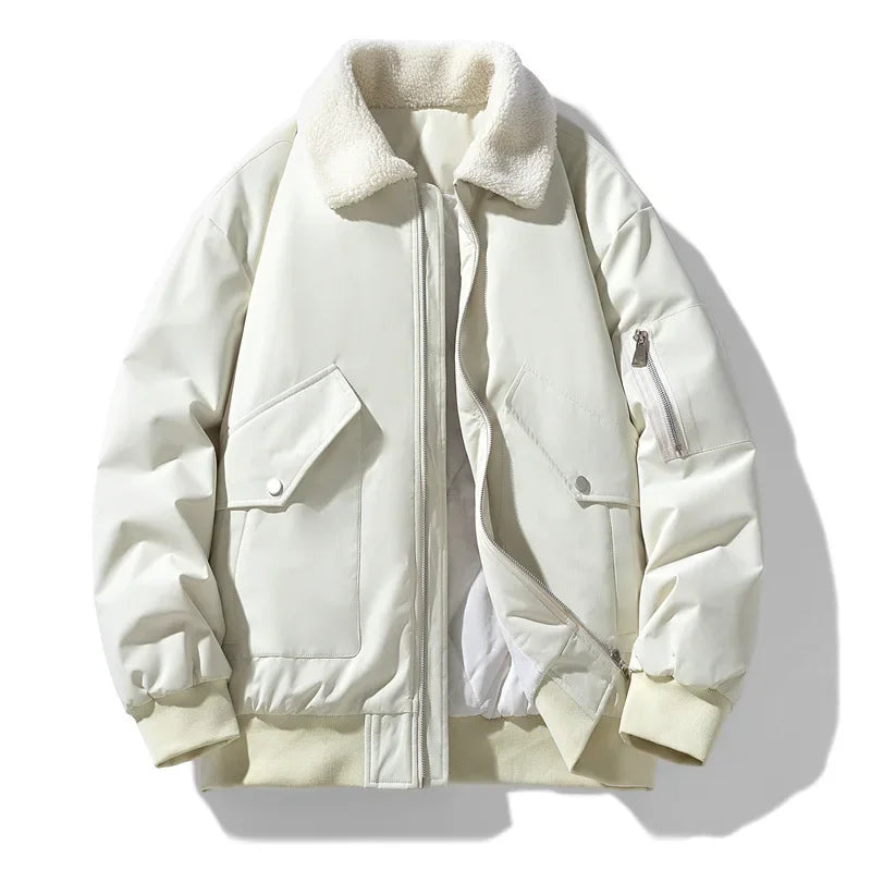 Lune London | Winter bomber jacket with trendy shearling collar - Casual style for cold days