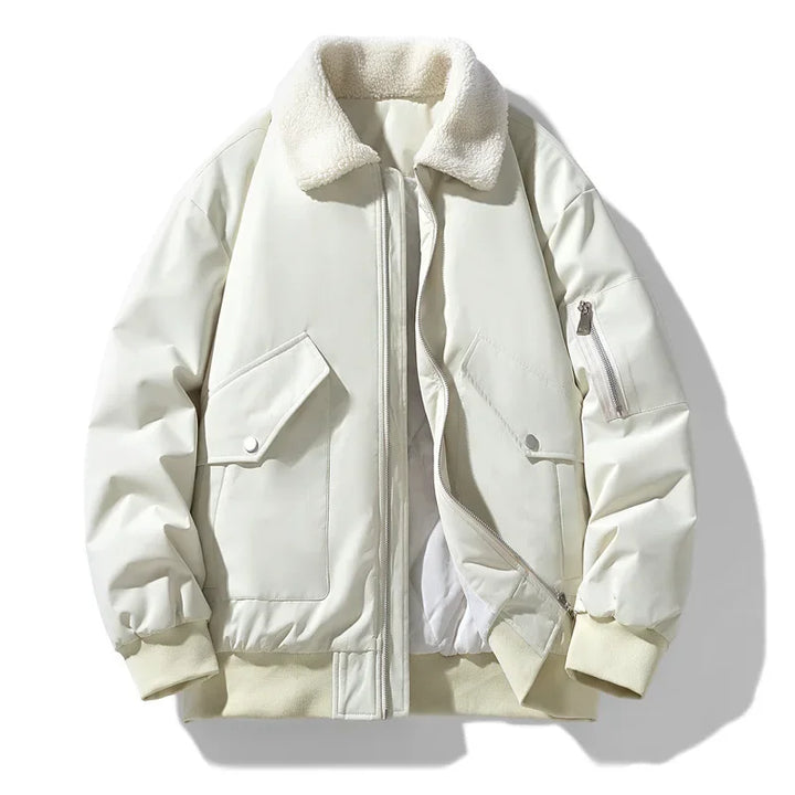 Lune London | Winter bomber jacket with trendy shearling collar - Casual style for cold days
