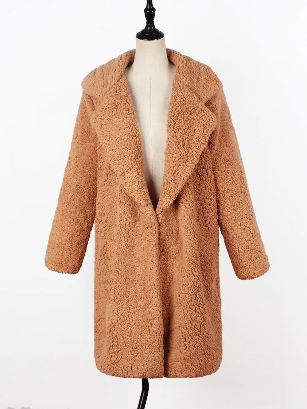 Lune London | Teddy Coat - Soft and Warm - Oversized Cut - Open Front - Long Sleeves