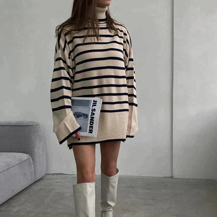 Lune London | Knitted Sweater - Oversized Fit - Soft Roll Neck - Long Sleeve Casual Design