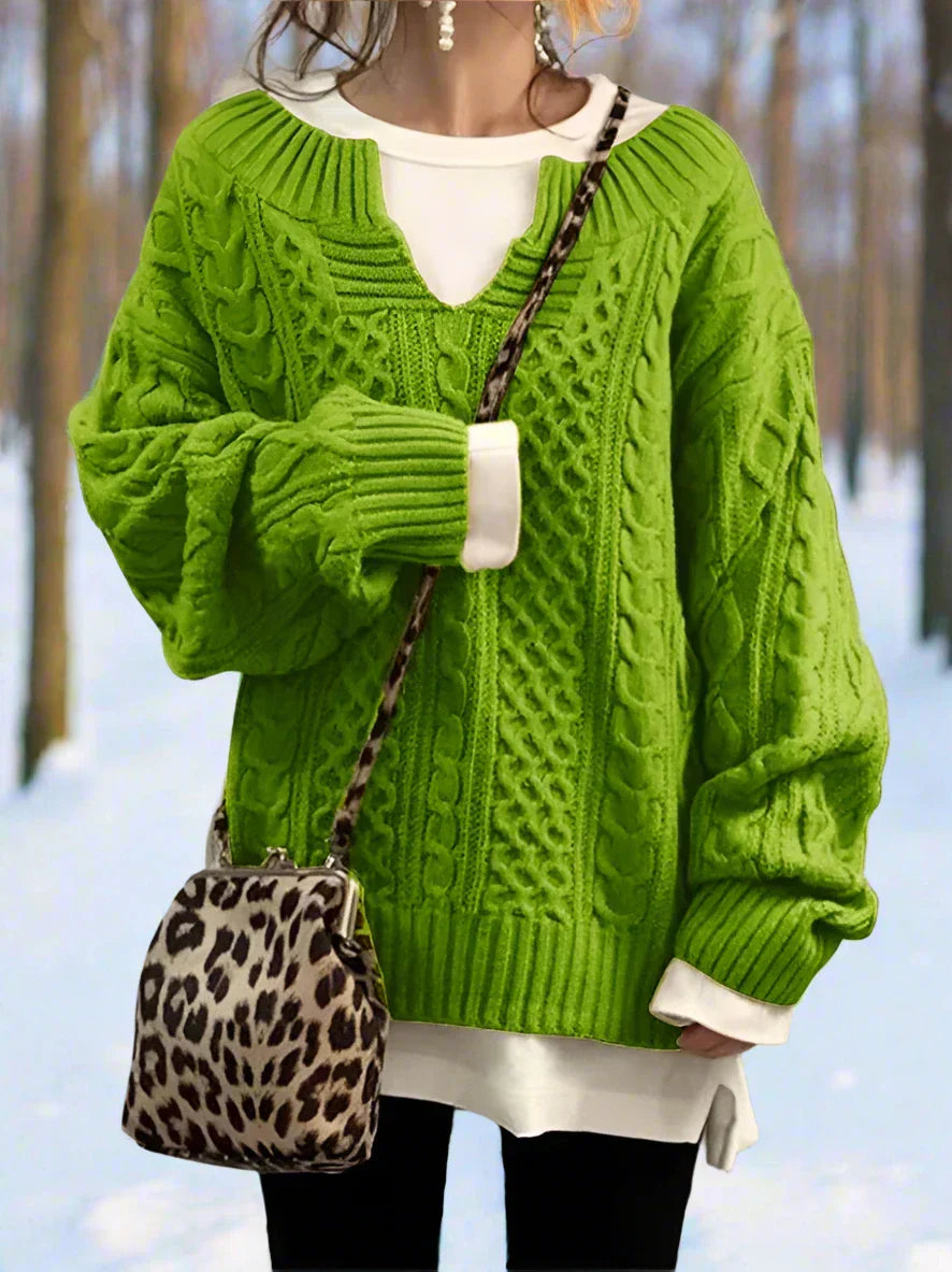 Lune London | Knit Sweater - Oversized Cable Knit - Soft and Warm - Casual Fit