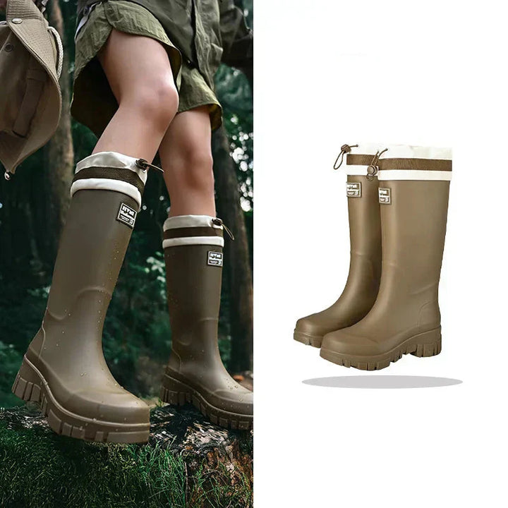 Lune London | Women's Waterproof Retro-Style Rubber Boots with Non-Slip Sole