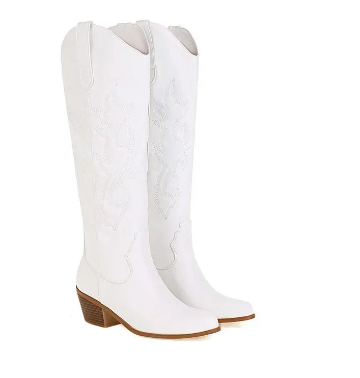 Lune London | Knee-High Cowboy Boots Made Of Suede for Women