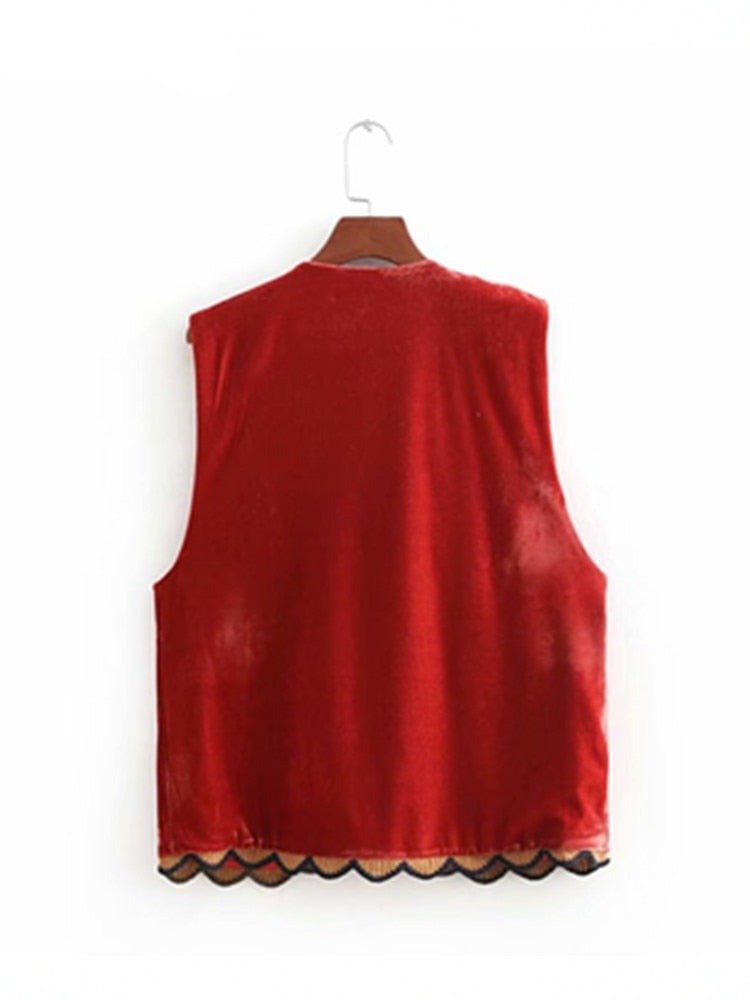 Lune London | Waistcoat with sequin floral embroidery, patchwork waist coat made of velvet