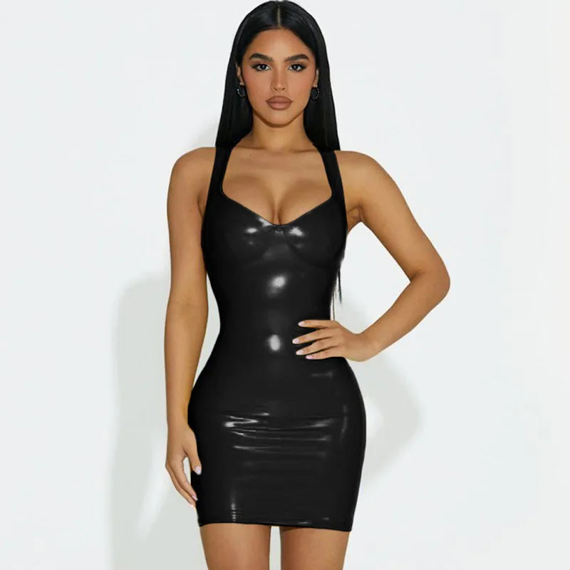 Lune London | Latex Dress with Adjustable Straps