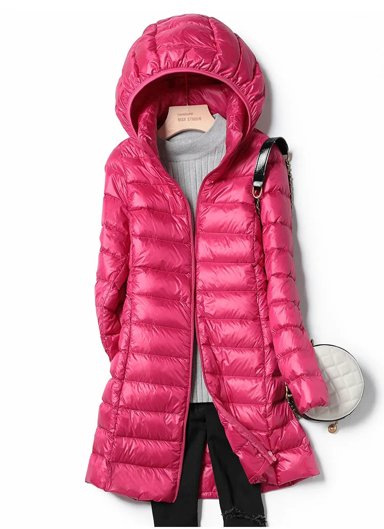 Lune London | Lightweight winter jacket for women with removable hood