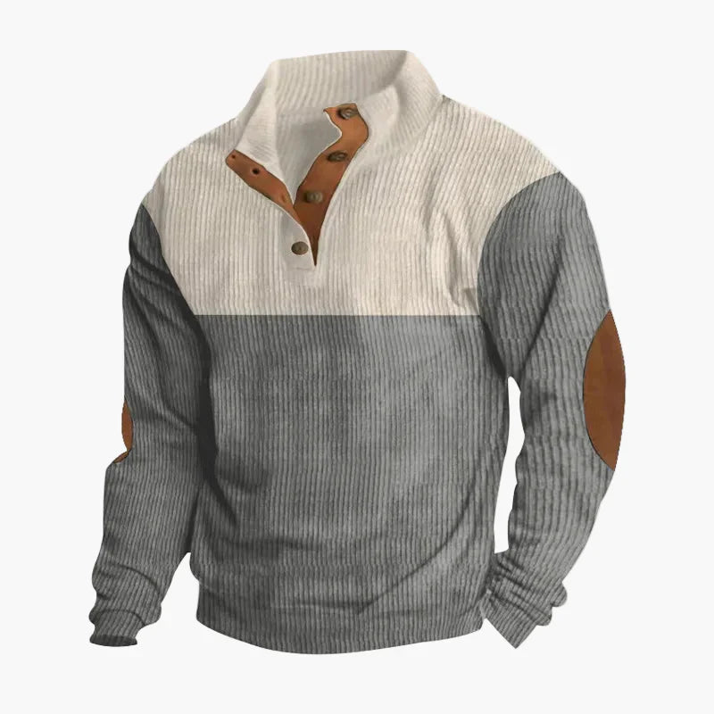 Lune London | Retro knit sweater with button placket - Trendy casual sweater for autumn and winter