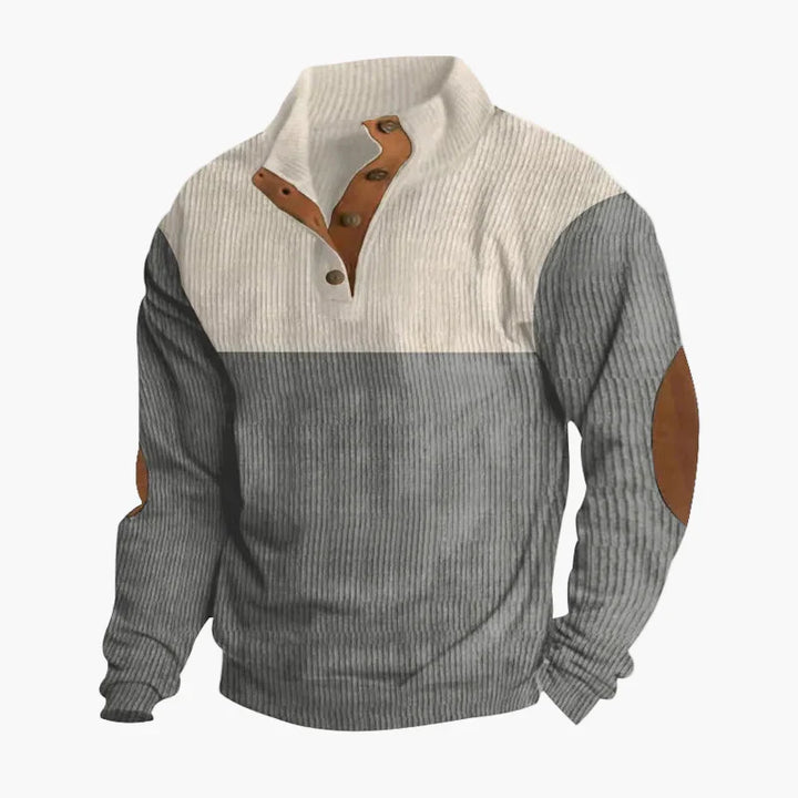 Lune London | Retro knit sweater with button placket - Trendy casual sweater for autumn and winter