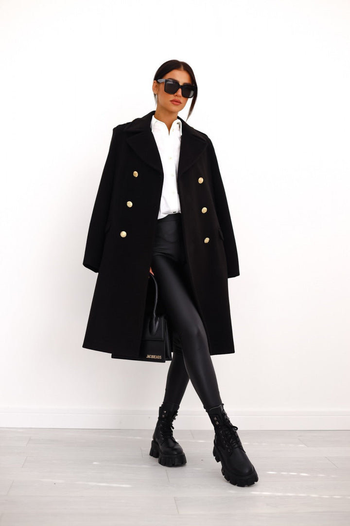 Lune London | Coat - Double-breasted - Wool blend - Tailored fit - Classic width lapels