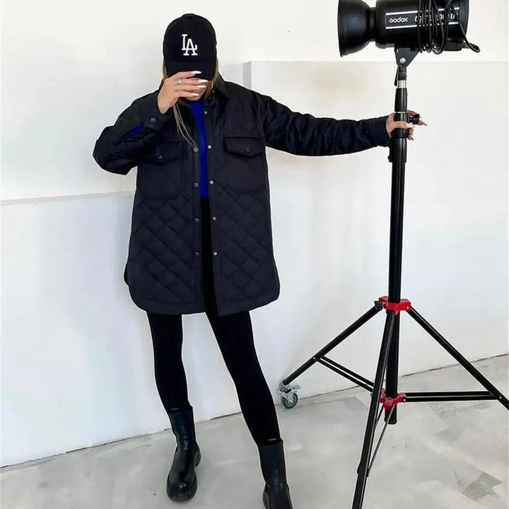 Lune London | Padded Jacket - Elegant - Button Closure, Spacious Pockets - Ideal for Autumn