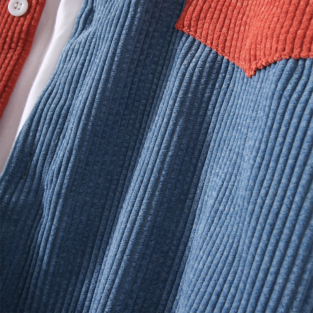 Lune London | Two-Tone Cord Shirt with Contrast Pocket