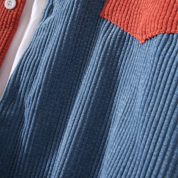 Lune London | Two-Tone Cord Shirt with Contrast Pocket