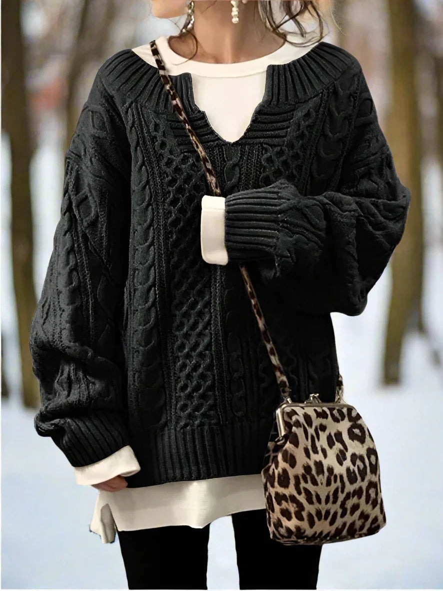 Lune London | Knit Sweater - Oversized Cable Knit - Soft and Warm - Casual Fit