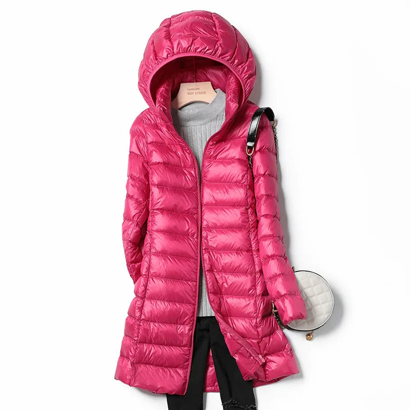 Lune London | Lightweight winter jacket for women with removable hood