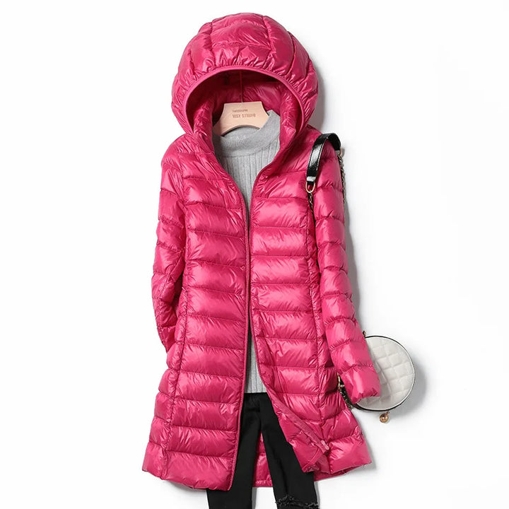 Lune London | Lightweight winter jacket for women with removable hood