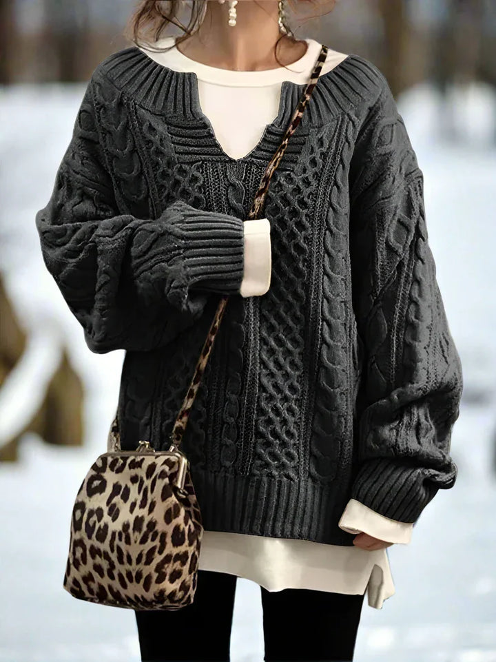 Lune London | Knit Sweater - Oversized Cable Knit - Soft and Warm - Casual Fit