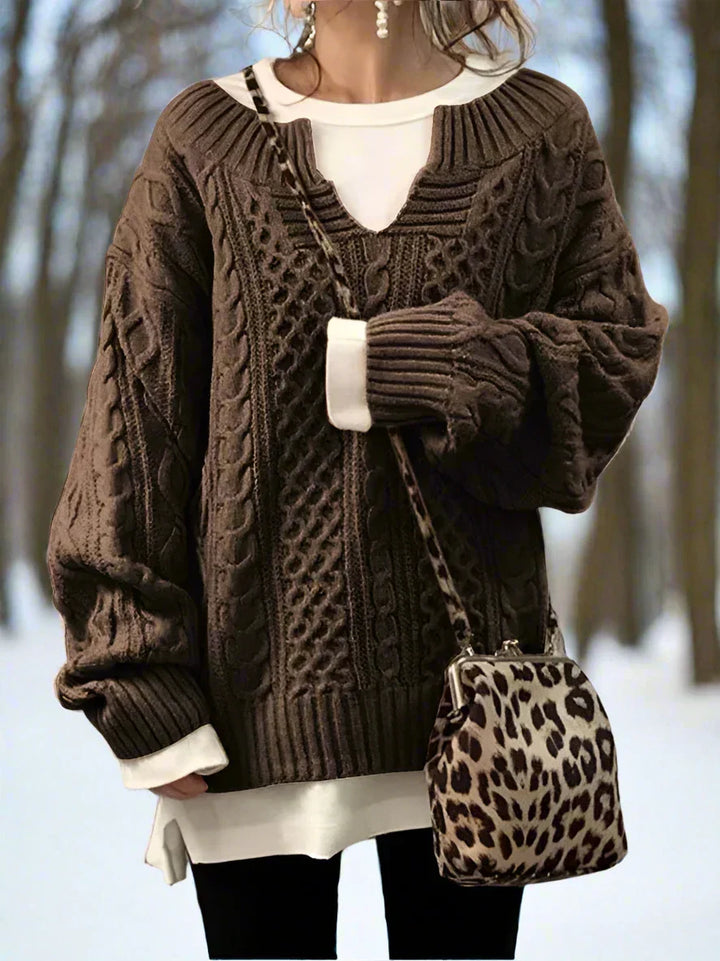 Lune London | Knit Sweater - Oversized Cable Knit - Soft and Warm - Casual Fit