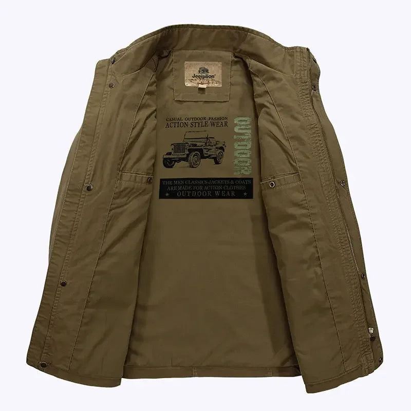 Lune London | Leisure jacket with high collar and multiple pockets - Casual summer jacket for everyday life and outdoor activities
