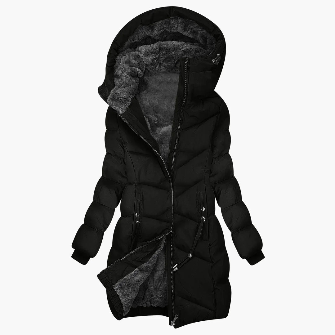 Lune London | Long Winter Down Coat with Hood - Windproof, Warm Outdoor Parker