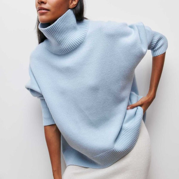 Lune London | Turtleneck Sweater - Oversized Fit - Soft Knit Material - Ribbed Edges