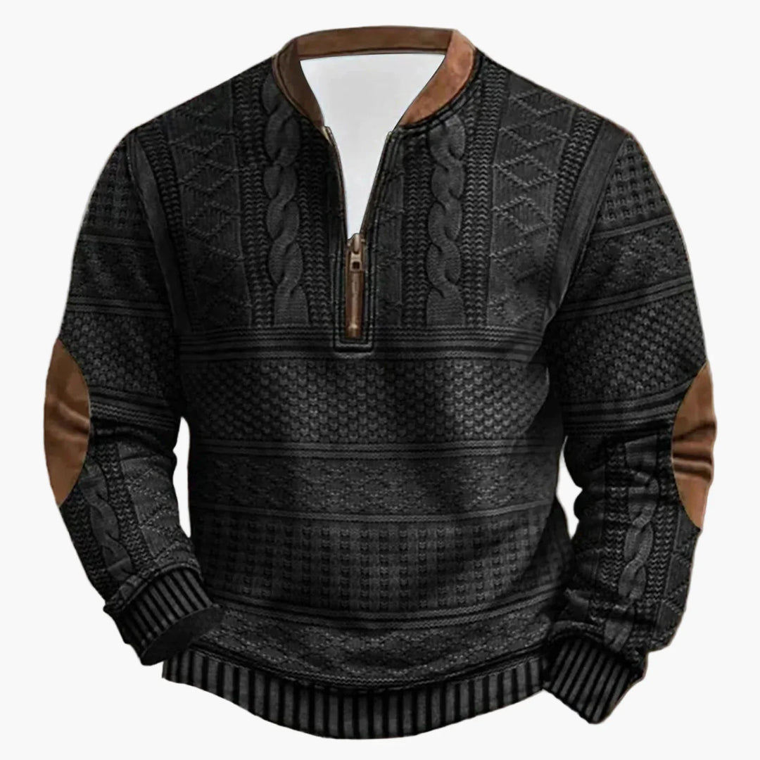 Lune London | Casual outdoor sweater with high collar and zipper - Trendy sweatshirt for everyday and leisure