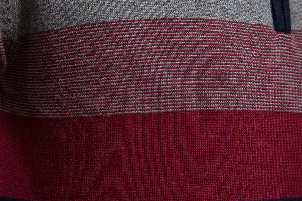Lune London | Knitted sweater with quarter zip - Elegant fine knit for work and leisure