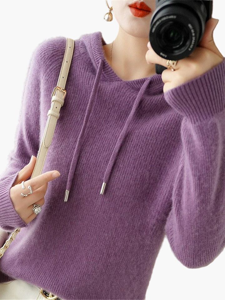 Lune London | Knit sweater with hood - Comfortable and stylish everyday hoodie