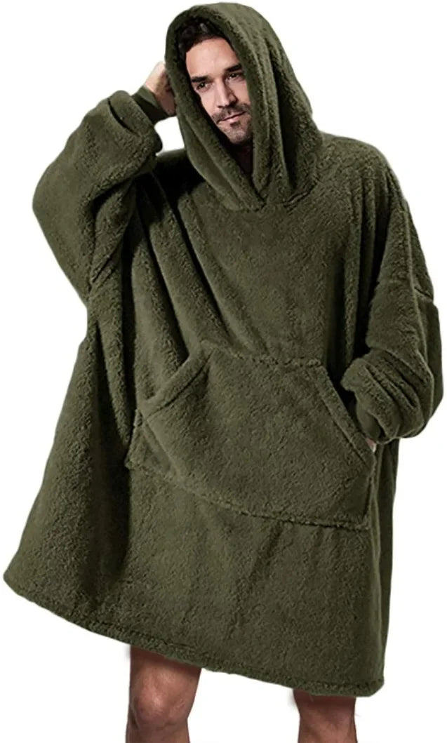 Lune London | Oversized Flannel Blanket Hoodie for Men & Women