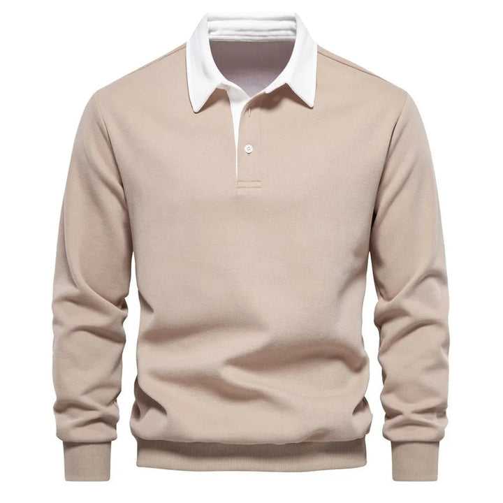Lune London | Long sleeve polo collar sweatshirt