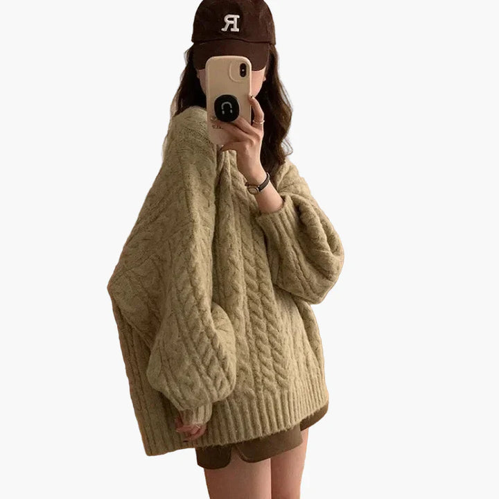 Lune London | Oversized knit pullover in a relaxed Korean style - Comfortable everyday look