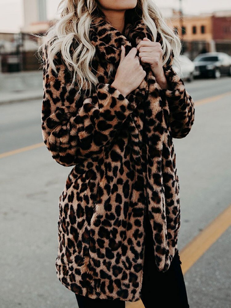 Lune London | Leopard Pattern Women's Winter Coat