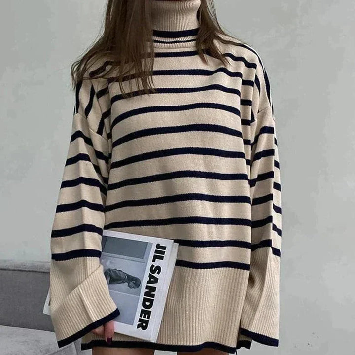 Lune London | Knitted Sweater - Oversized Fit - Soft Roll Neck - Long Sleeve Casual Design