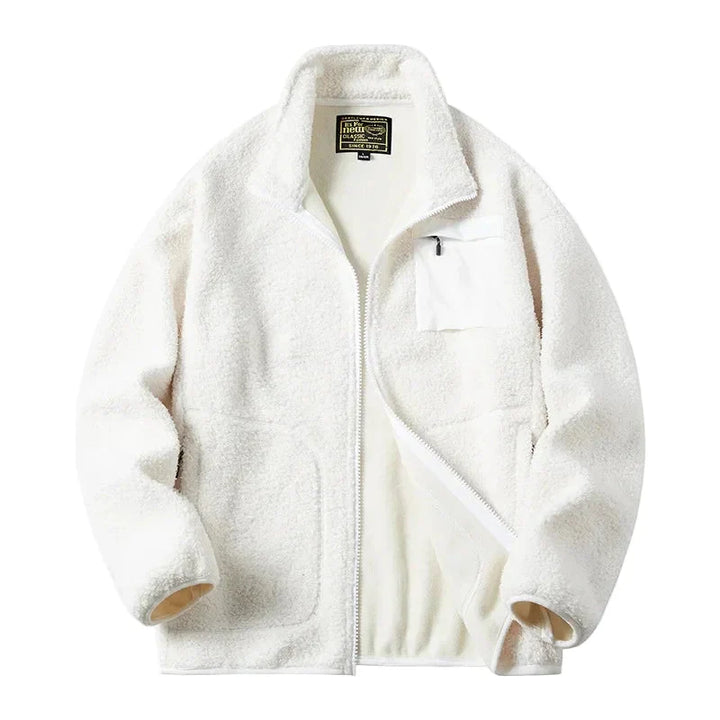 Lune London | Unisex fleece jacket with outdoor style, zip and chest pocket - Ideal for leisure and everyday use